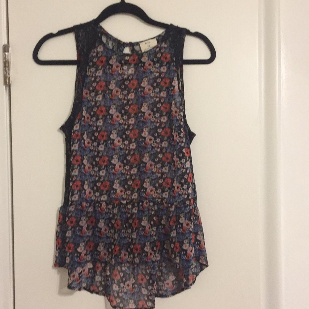 Pins and Needles Floral/Lace Tank Top